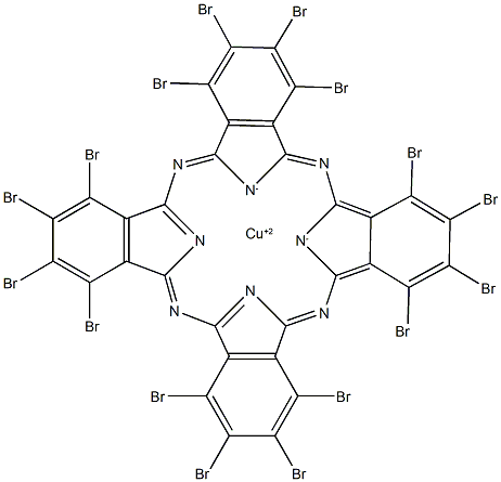 copper perbromophthalocyanine 化学構造式