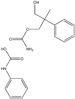N-Phenylcarbamic acid β-(carbamoyloxymethyl)-β-methylphenethyl ester 结构式