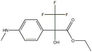 ethyl 3,3,3-trifluoro-2-hydroxy-2-[4-(methylamino)phenyl]propanoate 结构式