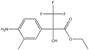 ethyl 2-(4-amino-3-methylphenyl)-3,3,3-trifluoro-2-hydroxypropanoate Structure