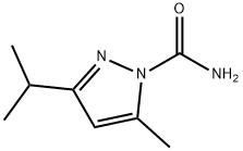 1H-Pyrazole-1-carboxamide,5-methyl-3-(1-methylethyl)-(9CI) Struktur