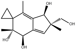 (2'S)-2',3',6',7'-Tetrahydro-2'β-(hydroxymethyl)-2',4',6'-trimethylspiro[cyclopropane-1,5'-[5H]indene]-3'α,6'β,7'α-triol Structure