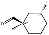 Cyclohexanecarboxaldehyde, 3-fluoro-1-methyl-, (1R,3R)-rel- (9CI) Structure