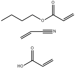 2-丙烯酸与2-丙烯酸丁酯和2-丙烯腈的聚合物, 25686-45-7, 结构式