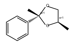 trans-(±)-2,4-dimethyl-2-phenyl-1,3-dioxolane Struktur