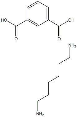 1,3-Benzenedicarboxylic acid, polymer with 1,6-hexanediamine Struktur
