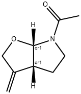 2H-Furo[2,3-b]pyrrole, 6-acetylhexahydro-3-methylene-, (3aR,6aS)-rel- (9CI) 化学構造式