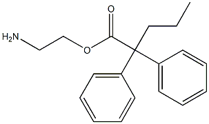 α-Phenyl-α-propylbenzeneacetic acid 2-aminoethyl ester Structure