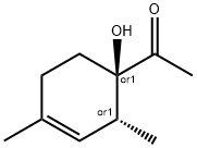 Ethanone, 1-[(1R,2R)-1-hydroxy-2,4-dimethyl-3-cyclohexen-1-yl]-, rel- (9CI) Struktur