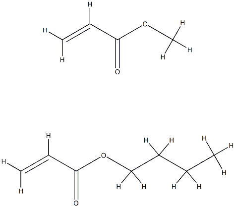 2-Propenoic acid, butyl ester, polymer with methyl 2-propenoate 化学構造式