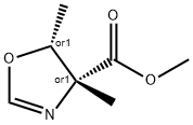 4-Oxazolecarboxylicacid,4,5-dihydro-4,5-dimethyl-,methylester,(4R,5R)-rel- Struktur