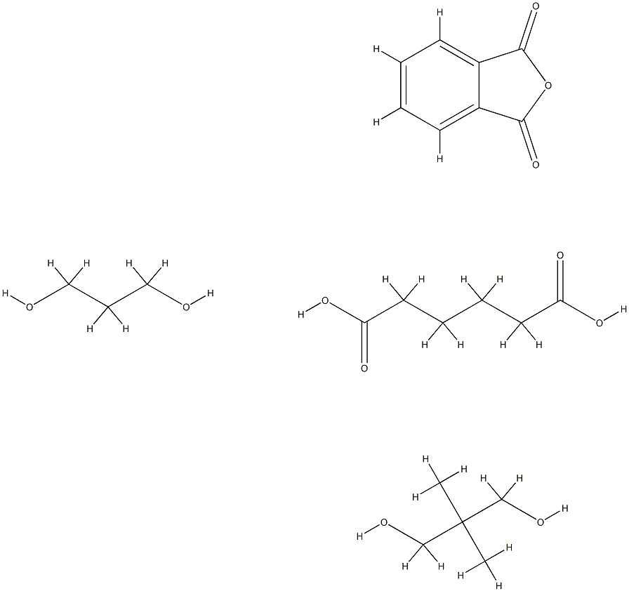 Hexanedioic acid, polymer with 2,2-dimethyl-1,3-propanediol, 2-ethyl-2-(hydroxymethyl)-1,3-propanediol and 1,3-isobenzofurandione Struktur