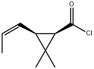 Cyclopropanecarbonyl chloride, 2,2-dimethyl-3-(1Z)-1-propenyl-, (1R,3S)- (9CI) Structure