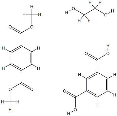 1,3-Benzenedicarboxylic acid, polymer with dimethyl 1,4-benzenedicarboxylate and 1,2-ethanediol 化学構造式