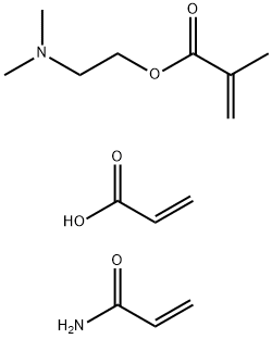 2-甲基-2-丙烯酸-2-(二甲基氨基)乙酯与2-丙烯酰胺和2-丙烯酸的聚合物 结构式