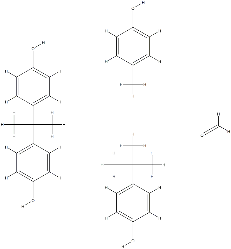 Formaldehyde, polymer with 4-(1,1-dimethylethyl)phenol, 4,4-(1-methylethylidene)bisphenol and 4-methylphenol Structure