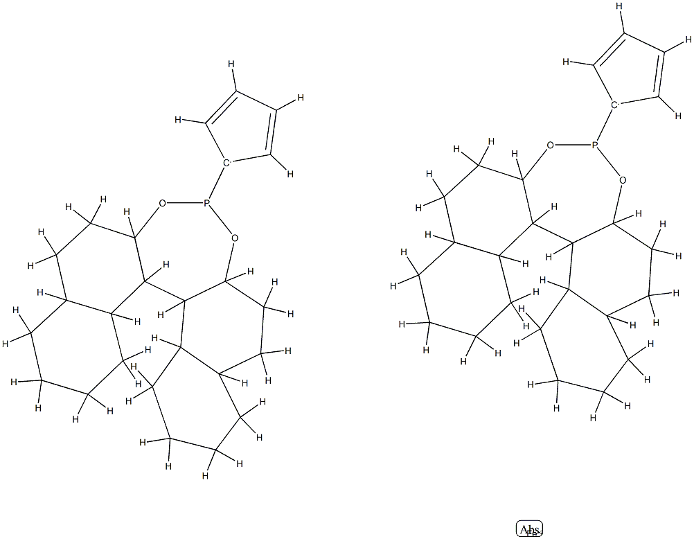1,1′-双[(11BS)-二萘并[2,1-D:1′, 2′-F][1,3,2]二噁磷杂庚英-4-基]二茂铁, 260395-56-0, 结构式