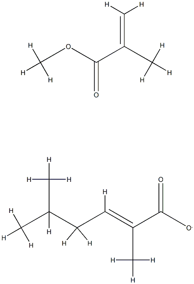 2-甲基-2-丙烯酸甲酯与2-甲基-2-丙烯酸(2-甲基丙)酯的聚合物 甲基丙烯酸甲酯、甲基丙烯酸异丁酯的聚合物, 26044-94-0, 结构式