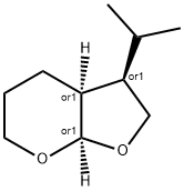 4H-Furo[2,3-b]pyran,hexahydro-3-(1-methylethyl)-,(3R,3aS,7aR)-rel-(9CI) 化学構造式