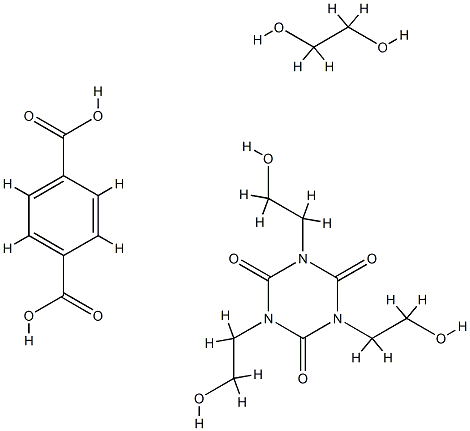 1,4-Benzenedicarboxylic acid, polymer with 1,2-ethanediol and 1,3,5-tris(2-hydroxyethyl) -1,3,5-triazine-2,4,6(1H,3H,5H)-trione Structure