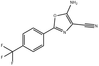 5-氨基-2-(4-(三氟甲基)苯基)噁唑-4-甲腈 结构式
