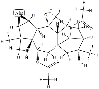 (14R)-6β,14-Diacetoxy-2β,3β-epoxygrayanotoxane-5,10,16-triol,26116-88-1,结构式