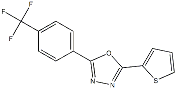 2-(2-thienyl)-5-[4-(trifluoromethyl)phenyl]-1,3,4-oxadiazole Structure