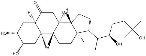 (22R)-2β,3β,14,22,25-Pentahydroxy-5β-cholestane-6-one Struktur