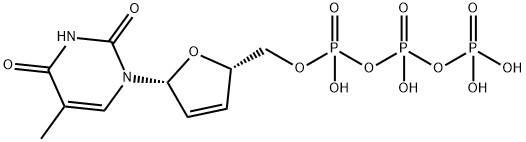 2',3'-dideoxy-2',3'-dehydrothymidine 5'-triphosphate,26194-89-8,结构式
