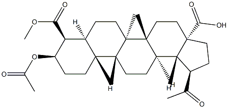 3α-Acetoxy-20-oxo
-29-norlupane-23,28-dioic acid Struktur