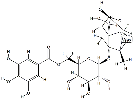 Debenzoylgalloylpaeoniflorin Struktur