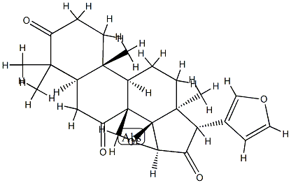 (13α,17α)-14β,15β:21,23-Diepoxy-4,4,8-trimethyl-24-nor-5α-chola-20,22-diene-3,7,16-trione Structure