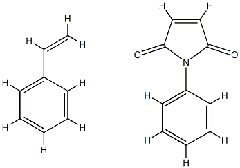 1H-Pyrrole-2,5-dione, 1-phenyl-, polymer with ethenylbenzene Structure