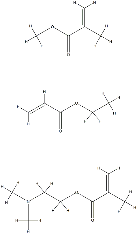 2-Propenoic acid, 2-methyl-, 2-(dimethylamino)ethyl ester, polymer with ethyl 2-propenoate and methyl 2-methyl-2-propenoate Structure