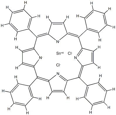 5,10,15,20-四苯基-21H,23H-卟吩二氯化锡(IV), 26334-85-0, 结构式