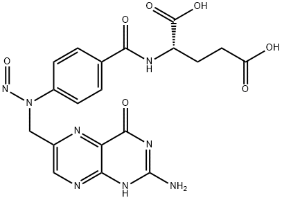 L-Glutamic acid,N-[4-[[(2-amino-1,4-dihydro-4-oxo-6-pteridinyl)methyl]nitrosoamino]benzoyl]-(9CI),26360-21-4,结构式