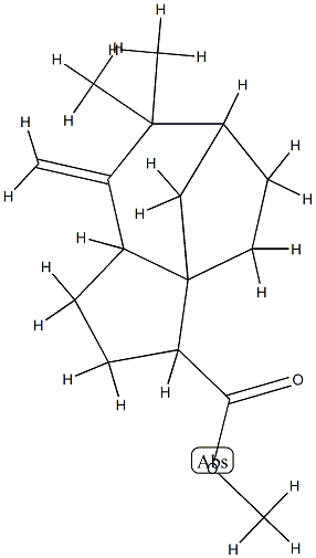 Methyl (3S-(3alpha,3aalpha,6alpha,8aalpha))-octahydro-7,7-dimethyl-8-m ethylene-1H-3a,6-methanoazulene-3-carboxylate,26410-02-6,结构式