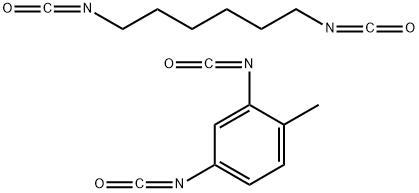 Benzene, 2,4-diisocyanato-1-methyl-, polymer with 1,6-diisocyanatohexane Struktur