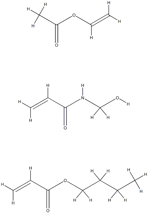 2-Propenoic acid, butyl ester, polymer with ethenyl acetate and N-(hydroxymethyl)-2-propenamide Structure