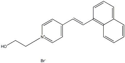 N-(2-hydroxyethyl)-4-(beta-(1-naphthylvinyl)pyridinium bromide) 化学構造式