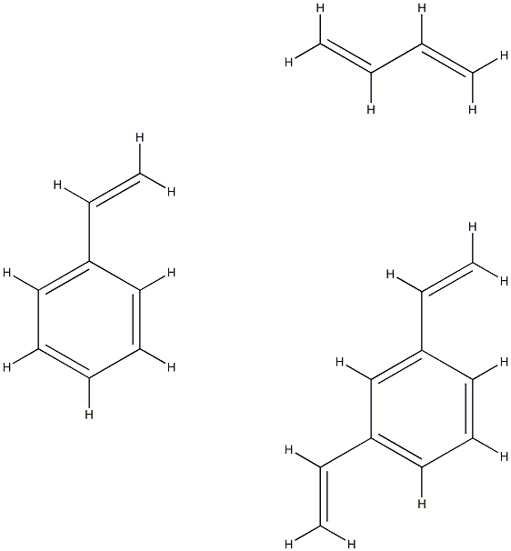Benzene, 1,3-diethenyl-, polymer with 1,3-butadiene and ethenylbenzene 化学構造式