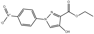 ethyl 4-hydroxy-1-(4-nitrophenyl)-1H-pyrazole-3-carboxylate 化学構造式