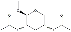 Methyl 2-O,4-O-diacetyl-3-deoxy-β-L-erythro-pentopyranoside Structure