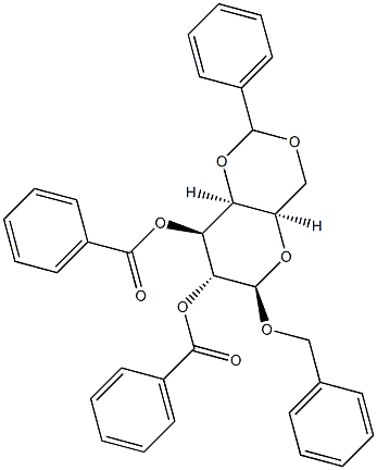 Benzyl 4-O,6-O-benzylidene-β-D-galactopyranoside dibenzoate 结构式