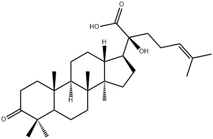 20-Hydroxy-3-oxo-5α-dammar-24-en-21-oic acid Structure