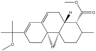 (1R)-1,2,3,4,4a,4bα,5,6,10,10aα-デカヒドロ-7-(1-メトキシ-1-メチルエチル)-1,4aβ-ジメチル-1α-フェナントレンカルボン酸メチル 化学構造式