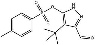 4-tert-butyl-3-formyl-1H-pyrazol-5-yl 4-methylbenzenesulfonate Structure
