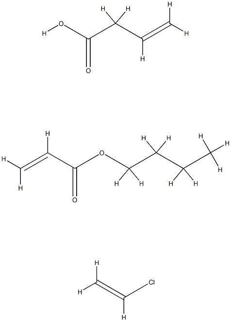 2-Propenoic acid, butyl ester, polymer with chloroethene and ethenyl acetate 结构式