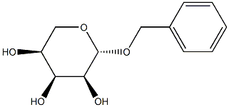ベンジルβ-L-リボピラノシド 化学構造式