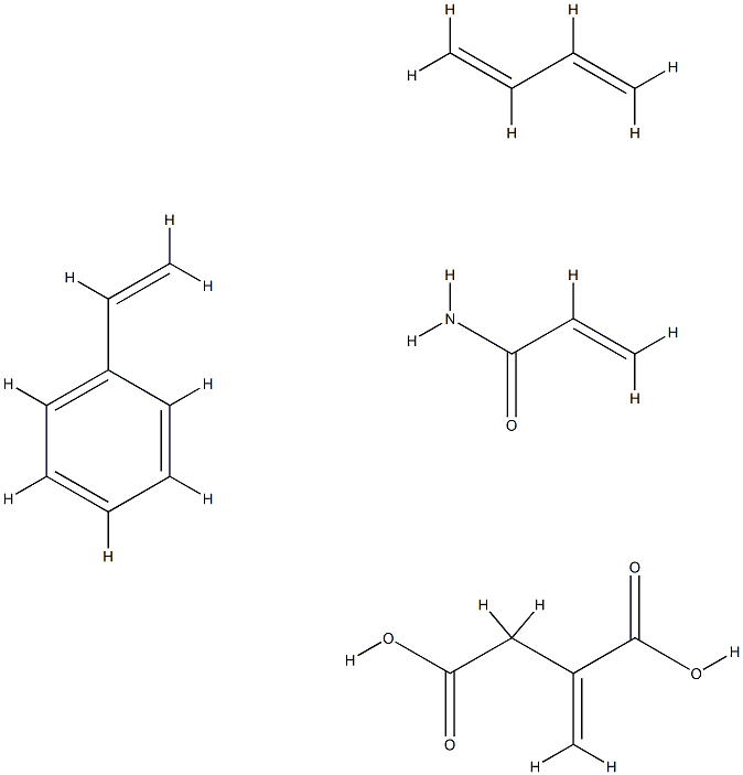 26713-54-2 亚甲基丁二酸与1,3-丁二烯、乙烯基苯和2-丙烯酰胺的聚合物